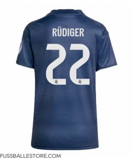 Günstige Real Madrid Antonio Rudiger #22 Auswärtstrikot Damen 2025-26 Kurzarm